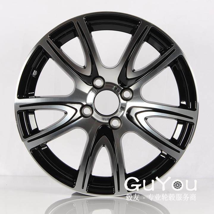 13 14 15 inch black glossy optional modified aluminum alloy wheels Steel aluminum rings for Honda Chevrolet KIA