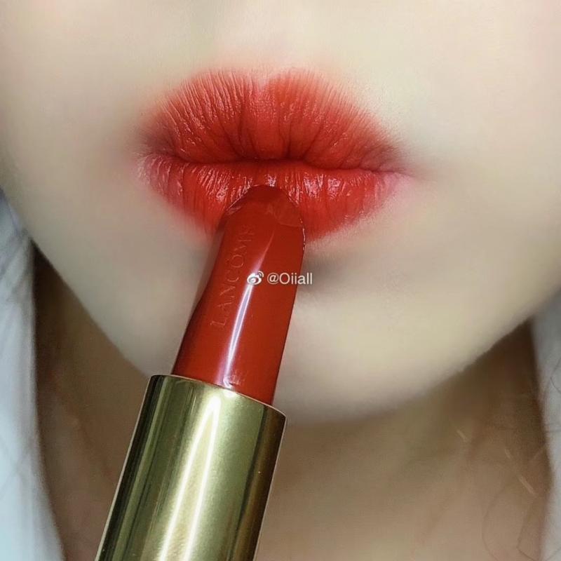 Lancome mới giới hạn màu đỏ ống miệng ruby ​​cắt màu cà rốt 01 02 306 473Lancome son môi - Son môi merzy bảng màu