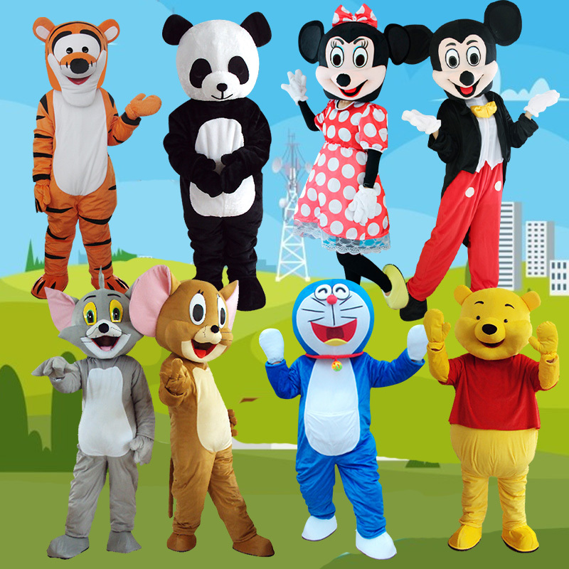 Mickey Mouse Children's Cartoon Mascot Costume Winnie the Pooh, Tigger, Panda, Little Yellow Duck, Doraemon Walking Props Clothing Mickey Mouse Children's Cartoon Mascot Costume Winnie the Pooh, Tigger, Panda, Little Yellow Duck, Doraemon Walking Props Clothing