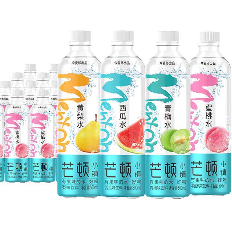 Jinmailang Menton Town Drink Apple Watermelon Lemon Peach Flavor 500ml*24 Bottles Beijing