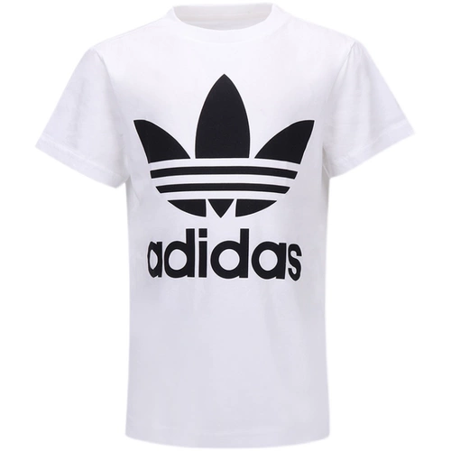 Adidas, детская хлопковая футболка с коротким рукавом подходит для мужчин и женщин, детская одежда, подходит для подростков