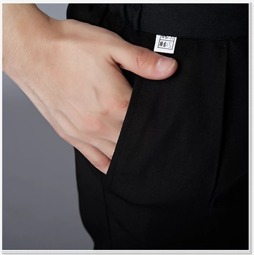 Рабочие черные штаны подходит для мужчин и женщин для работы для отдыха, свободный прямой крой