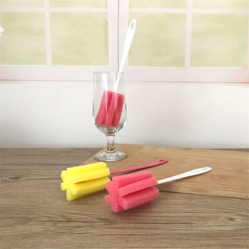 Bottle brush Glass cleaning brush Long handle brush cup brush Long bottle teacup brush Wash cup sponge brush Kitchen brush
