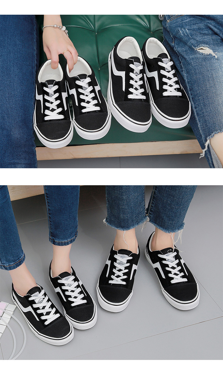 18 mới Thượng Hải đích thực kéo xuống thấp để giúp với đôi giày nam và nữ thoáng khí nhẹ đôi giày thông thường những người yêu thích giày vải thủy triều giày the thao nữ hàn quốc
