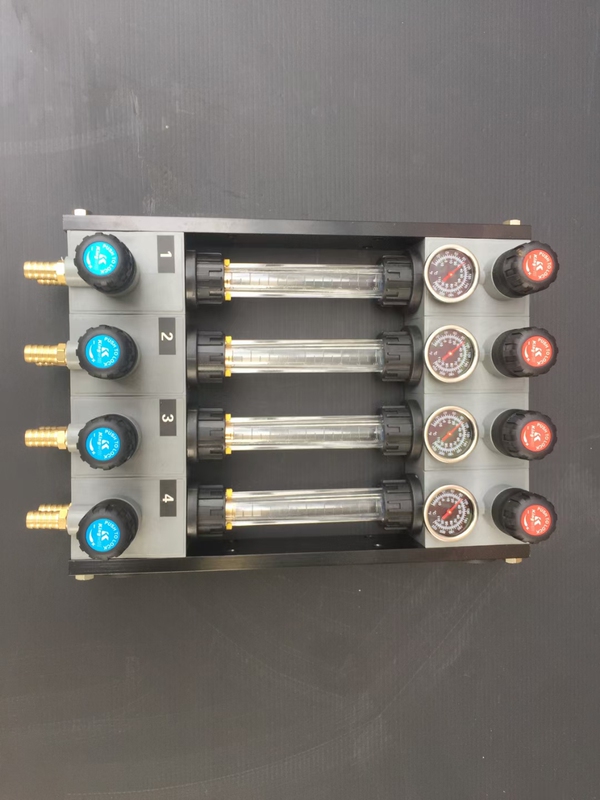 Factory Direct Sales Injection Molding Machine Precision Water Drainage Diverter with Thermometer Waterway Controller Cooling Water Flow Meter