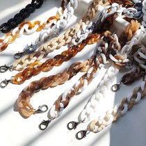 Acrylic color chain new jewelry vintage lanyard diy resin crossbody ins bag anti-loss bag with versatile