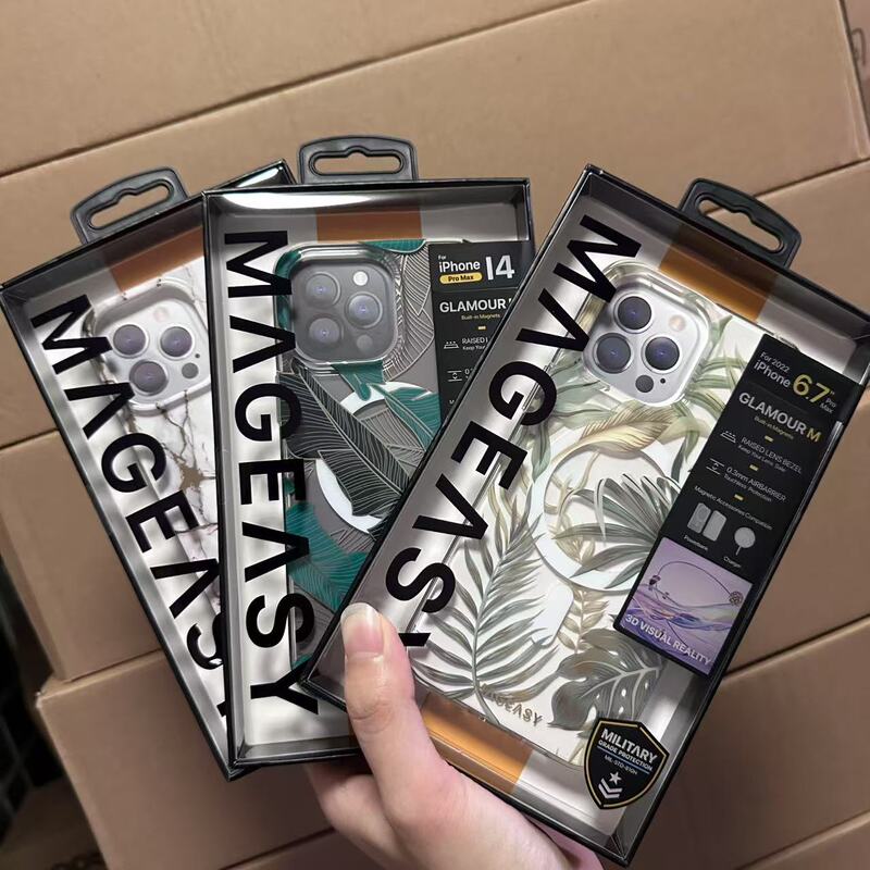 Switcheasy Is Suitable for Apple 14 Pro Max Magnetic Phone Case, New iPhone 14 /13 Painted Protective Case, Full Coverage, Anti-Drop, High-End Fashion, Unisex, Artistic