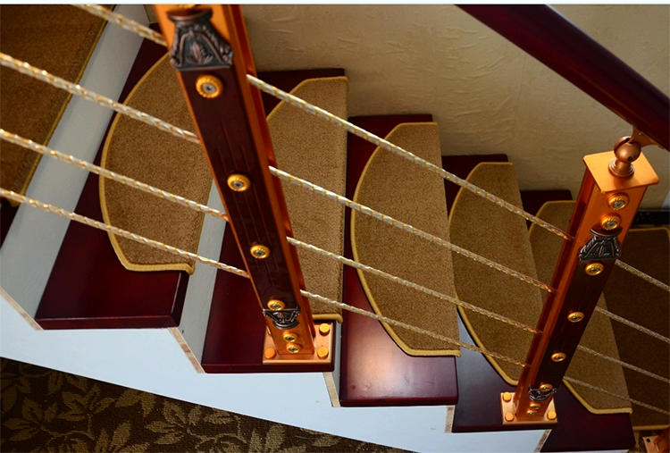Thảm cầu thang dày bước mat thảm gỗ cầu thang thảm tùy chỉnh đầy đủ cửa hàng miễn phí keo tự mồi gia đình rắn màu đơn giản - Thảm thảm trải phòng khách