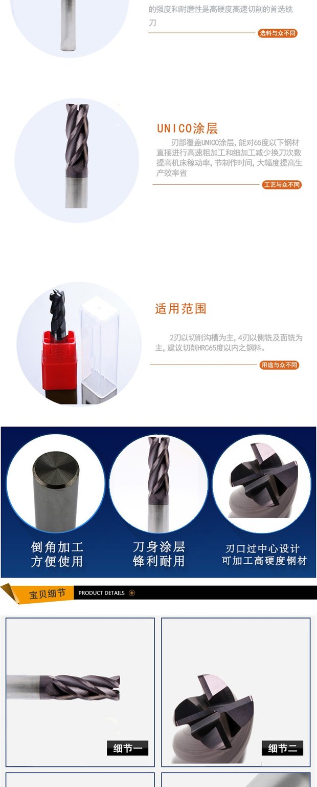 NYK65 độ Đức nhập khẩu nano phủ 4 lưỡi gia súc / mũi vonfram thép cuối nhà máy công cụ cắt hợp kim cứng - Dụng cụ cắt mũi khoan từ