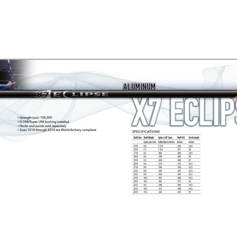 X7 Arrow shaft EASTON ECLIPSE X7 arrow shaft X7 aluminum arrow American Easton imported aluminum arrow shaft