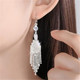 s925 silver needle South Korea Dongdaemun fashion tassel diamond drop earrings long earrings net celebrity temperament earrings women