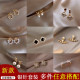 Korean new earrings temperament all-match pearl bow earrings female niche personality design autumn and winter earrings trend