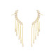 2021 new trendy Korean fashion personality long tassel earrings net celebrity temperament all-match earrings earrings for women