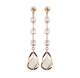 925 silver ear needles small fresh crystal tassel earrings Korean simple all-match earrings hipster long temperament earrings