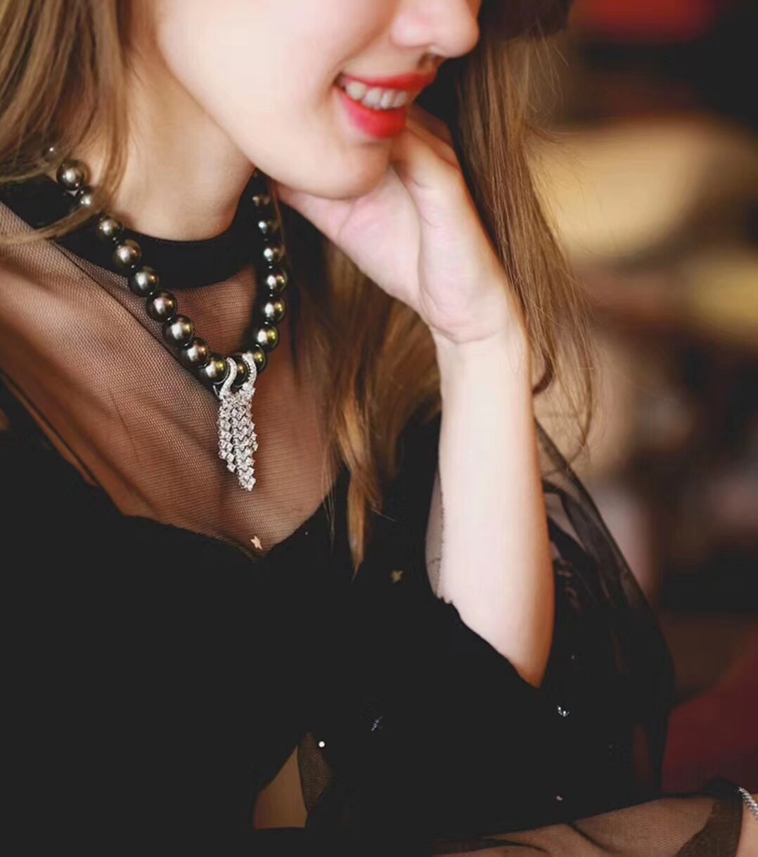 O1CN01l1vSm31YOwZF3WZk1 !!891893050 Silver Micro Inlaid Zircon Pearl Long Tassel Necklace Sweater Chain Accessories