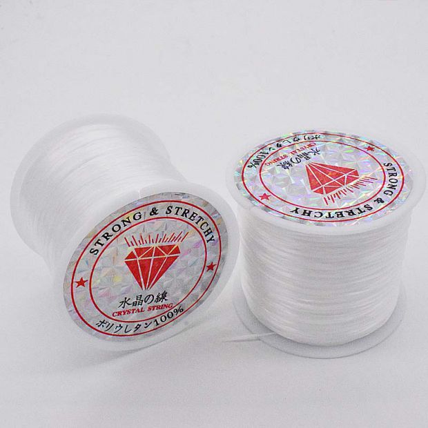 DIY Crystal Line Đính cườm Chuỗi đeo Vòng đeo tay Dây đàn hồi Dây đàn hồi Dây cao su Dây đeo hạt Chất liệu dây chuyền - Vòng đeo tay Clasp vòng pandora pnj