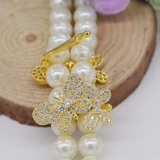 Аксессуары, ожерелье из жемчуга, застежка, серебро 925 пробы