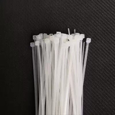New nylon material coarse and toughened white black plastic nylon cable ties 3X200mm full 500 straps