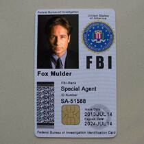 Personalized custom card American drama fans X-Files character Fox Mulder Fox Mulder prop card