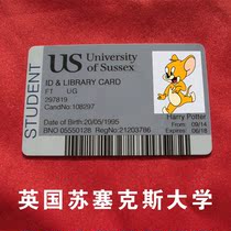 Personalized customized entertainment card Sussex Animation cartoon entertainment props film and television card University of Sussex UK