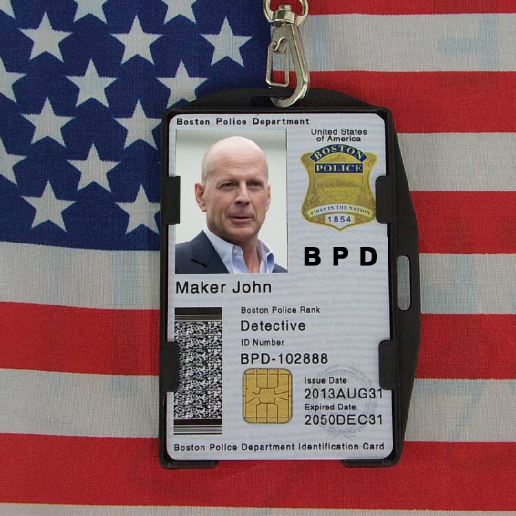 Personality Customized Entertainment Card USA Boston BPD Custom card New version Card Double Face Card Hanging Rope rack
