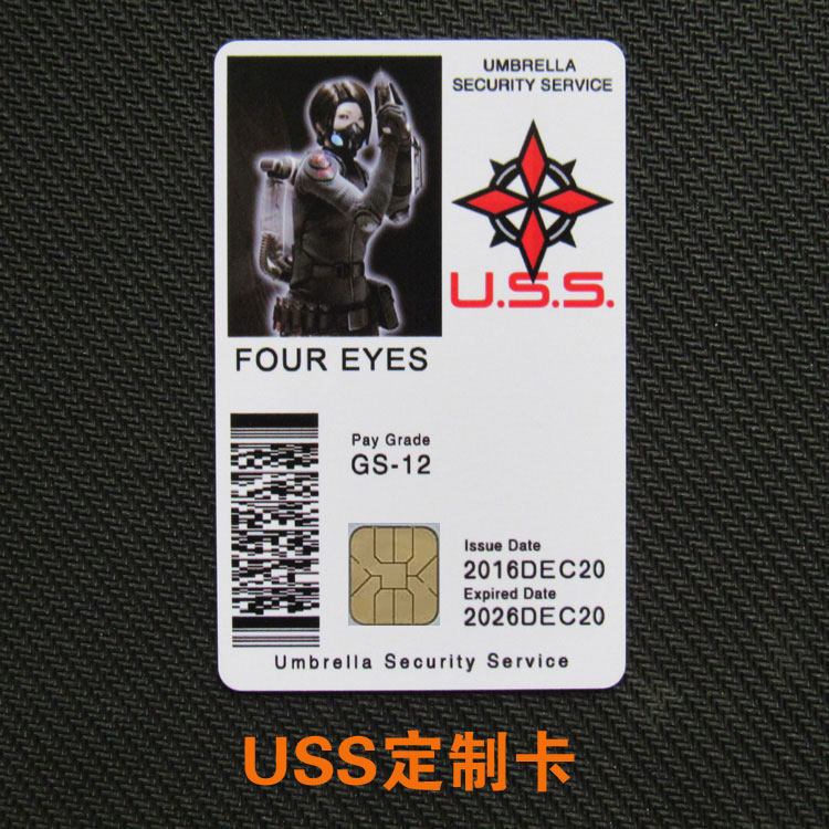 Biochemical Crisis Ambrera Rapid Reaction Security Forces USS Personality Customized Recreational Card COS Card