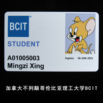 Personalized customized entertainment card BCIT Film and television prop ID Card British Columbia University of Technology Canada