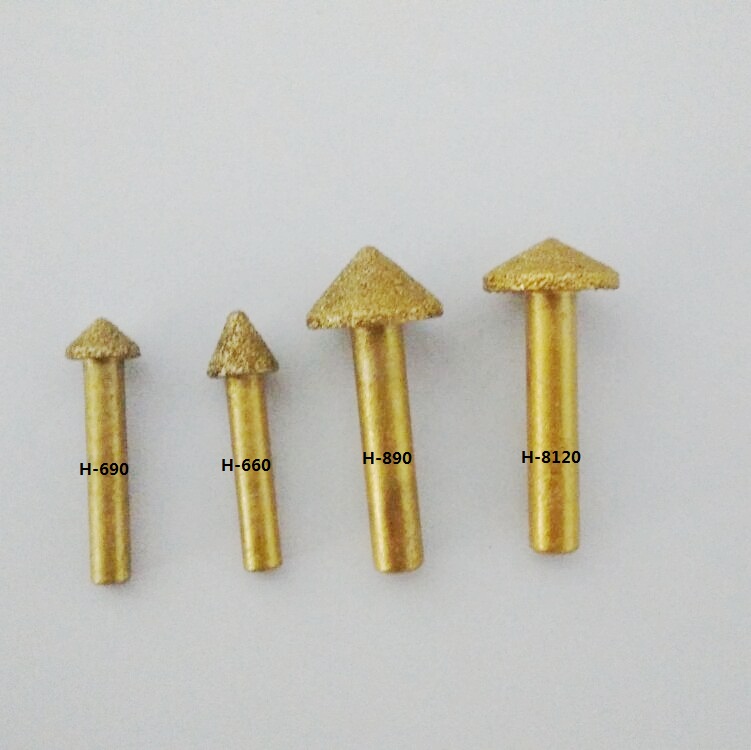 Domestic Hengli brazing diamond engraving knife stone engraving knife Mushroom Head Engraving Knife Numerical Control Engraving Knife