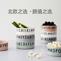 Rhubarb Home Spot] Danish designletters Childrens Letter Bowl Tableware Baby Home Supplementary Food 3