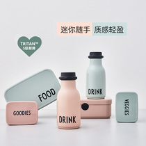 Rhubarb Home Spot] Danish designletters children color sports kettle anti-drop pupils water Cup