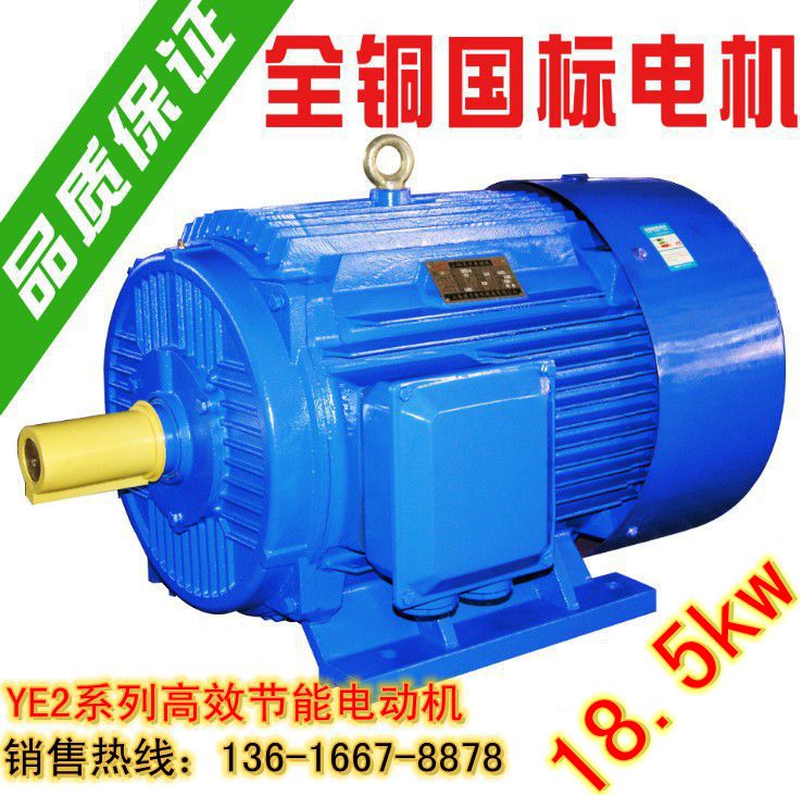 Three-phase asynchronous motor YE2 series new copper national standard Y180M-4 pole 18 5KW KW motor 380v
