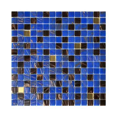 Стеклянная синяя нескользящая мозаика для спортзала
