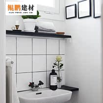 Matt light black and white grey small tiles 200x200 Kitchen Guest Dining Room Toilet Bathroom Yang Terrace Wall Brick
