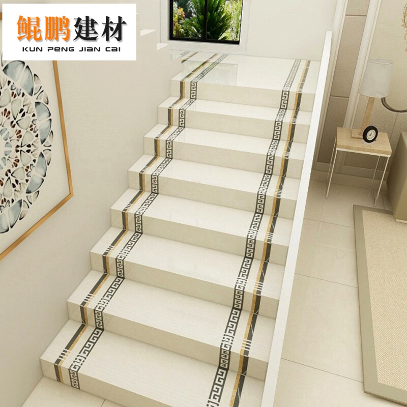 Rice White Grey Color Through Body Marble Assorted Stairs Terrace Brick 600x1200 Strides Cascade Class Anti Slip Tiles