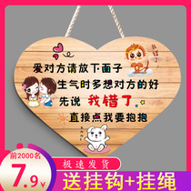 Personality family listing welcome home door card love heart shape warm home decoration Wall Wall Custom House Custom House rules humorous family precepts