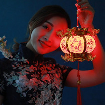 New year decorations LED battery lantern antique childrens portable lantern glowing music lantern small gift