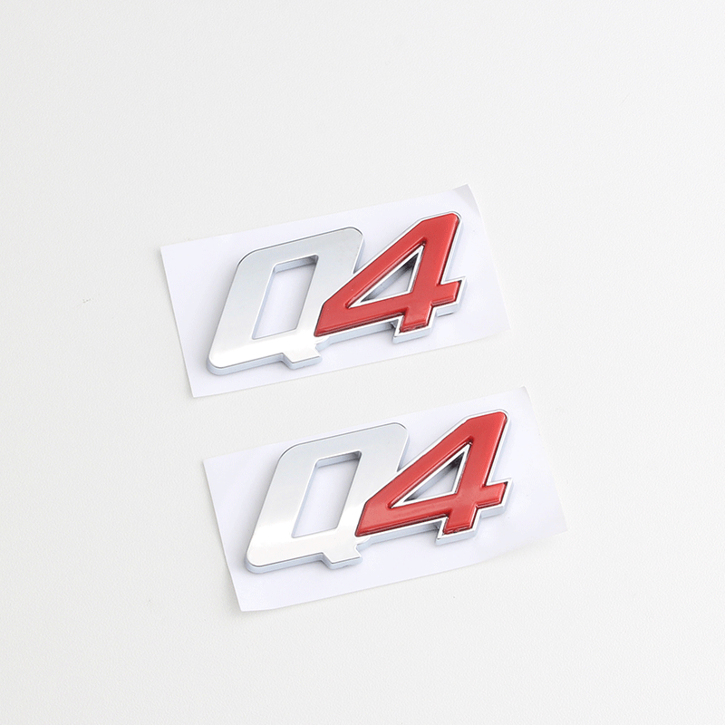 Q4贴标 Q4字标尾盖标志 ABS车标 Q4GTS车贴后尾标-阿里巴巴