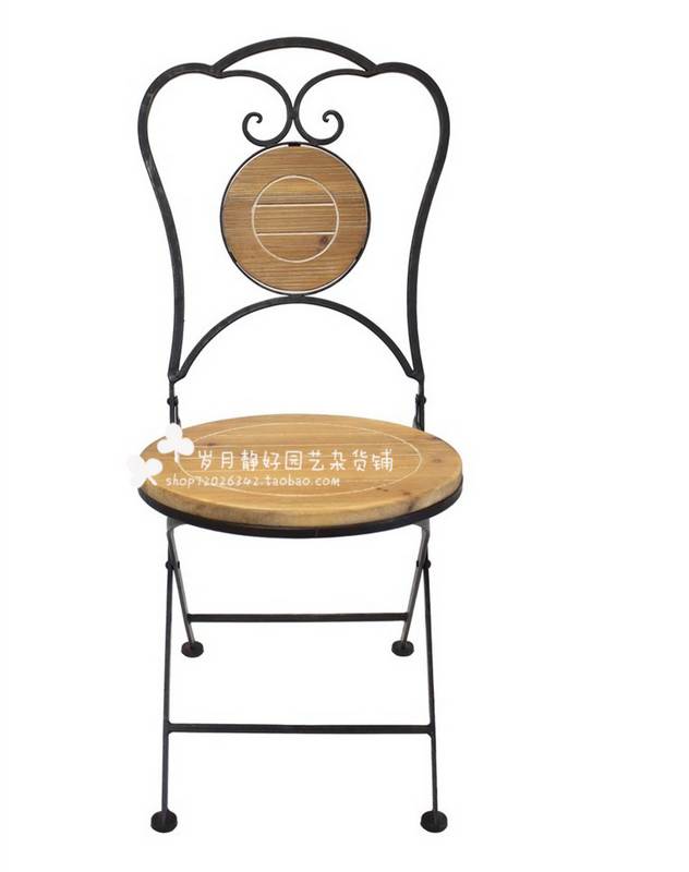 Bàn ghế sân thượng gấp sắt bàn ghế gỗ sân vườn giải trí bàn ghế bar quán cà phê nội thất - Bàn ghế ngoài trời / sân ghế nhựa giả mây ngoài trời