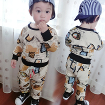 Baby Spring Dress Baby Long Sleeve Suit Boy Two Sets Infant Child 1-2-3-4-year-old Spring Tide Dress