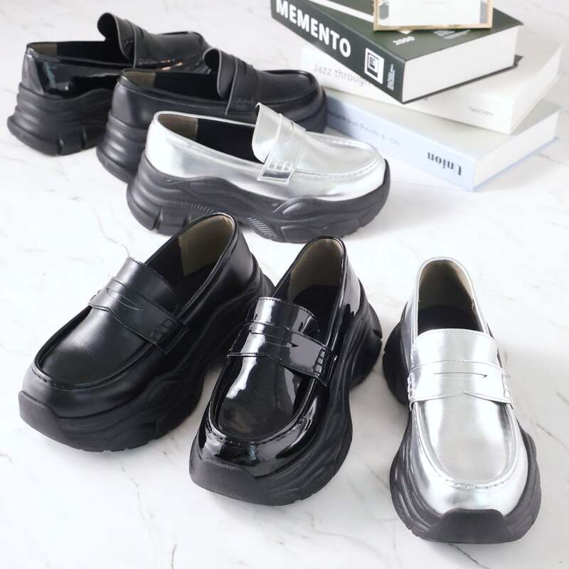 Makes Your Legs Look Longer! Lightweight and Soft Sole! Japanese-Style Thick-Soled Loafers, Uniform Shoes, British Style Slip-On Women's Shoes Makes Your Legs Look Longer! Lightweight and Soft Sole! Japanese-Style Thick-Soled Loafers, Uniform Shoes, British Style Slip-On Women's Shoes