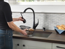 DELTA-Delta got to import smart home smart touch cramp kitchen tap Black Storm hits