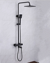 Victory imported RAL winner thermostatic shower set Rainforest all copper black square art