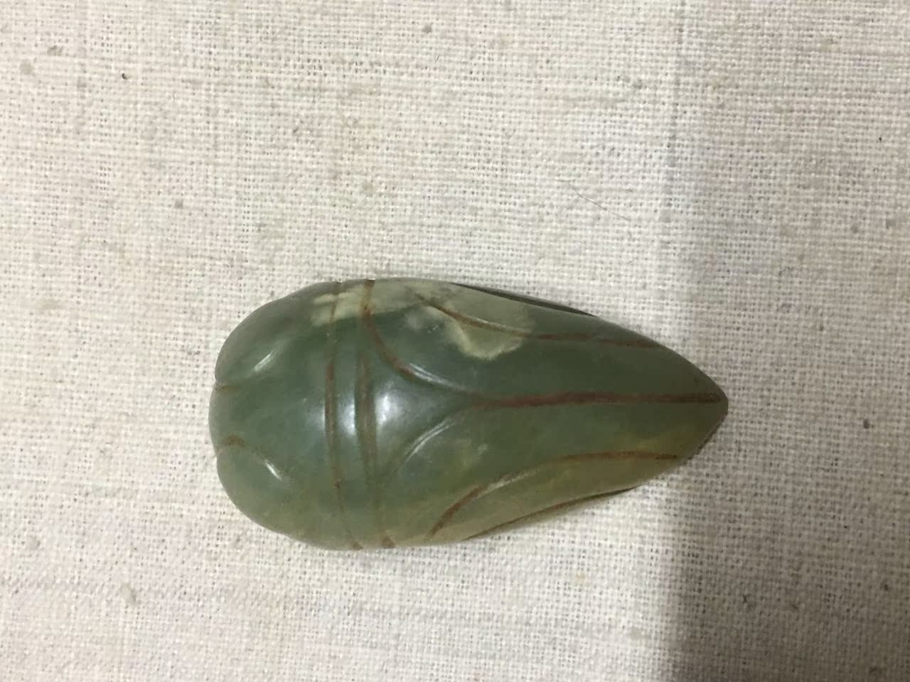Jade Cicada -9 Ancient Jade Old Jade Red Mountain Culture old Things Warring Han Liao Jinyu Rivers Touching River Grinding Jade and Tian Yuu