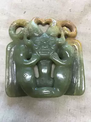 Jade Man-131 Ancient jade, old jade, Hongshan culture, old objects, Warring Han, Liaojin jade, River touch, river grind jade, Hetian jade