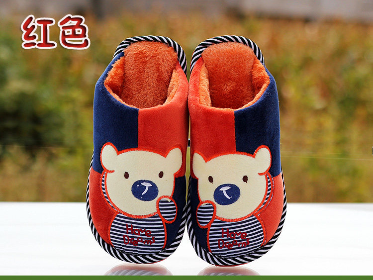 Pantoufles enfants en suède pour hiver - semelle caoutchouc - Ref 1009806 Image 62