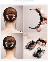 South Korea Dongdaemun head accessories back of the head grab clip large temperament flower flower bud head plate hair grab clip hairclip