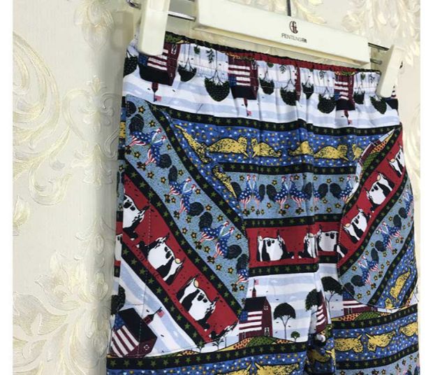 Bộ đồ ngủ trẻ em Fenton đặc biệt vòng cổ áo thun dài tay Quần dệt kim cotton đồ ngủ bé trai phục vụ nhà đồ pijama