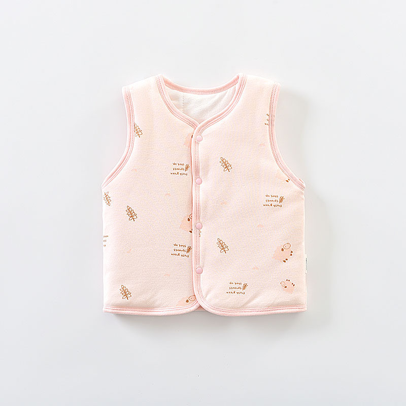 Broken Yard Baby baby waistcoat spring autumn warm vest slim clip cotton male and female baby Kshoulder waistcoat jacket for autumn and winter