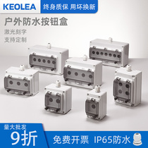 Inside and outside waterproof button switch control box plastic rain-proof electric control emergency stop reset button box-box electrical protection cover