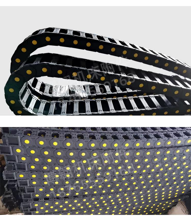 товар из китая 塑料尼龙拖链坦克链机床履带增强电缆线槽高速雕刻机工业传动链条